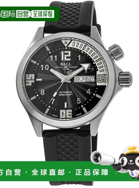 自营 Ball Engineer Master II Diver 自动黑色表盘橡胶表带男式