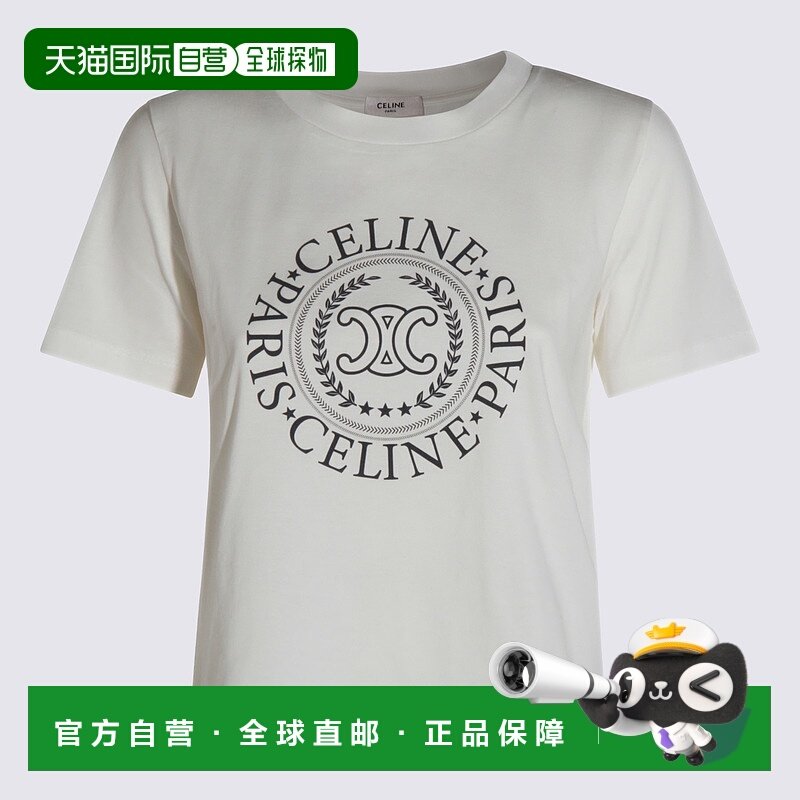 香港直邮CELINE 女士T恤 RX0AR507Z01MA AW2025 白色短袖