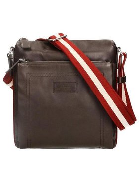 香港直邮BALLY男士斜挎包6174856SS2021棕色徽标单肩包