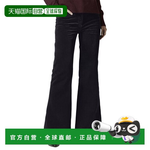自营Splendid Monroe灯芯绒裤子-黑色 美国奥莱直发休闲裤阔腿裤