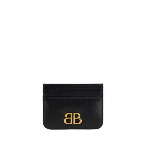 BALENCIAGA 女士钱包 7654632AAXB1000 CO 黑色 Monaco 徽标卡包