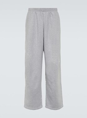 潮奢 Balenciaga 巴黎世家 男士 棉质抓绒运动裤 000895