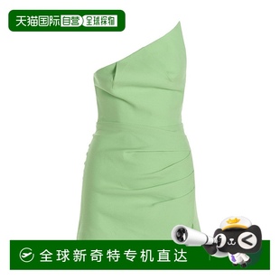 roland 不对称 自营 mouret 美国奥莱直发 连衣裙 绿色