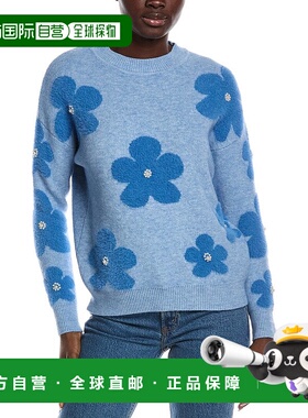 自营Nanette Nanette Lepore Eyelash Intarsia Sweater - blue