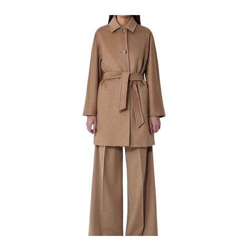 MAX MARA 女士外套 1016175206001 AW2025 棕色 翻领长袖大衣