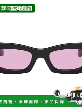 1h可退 香港直邮潮奢 Off-white 男士 黑色 Belleville 太阳镜 OE