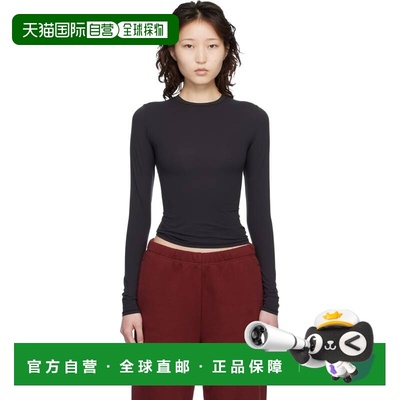1h可退 香港直邮潮奢 SKIMS 女士 黑色 Fits Everybody 长袖 T 恤