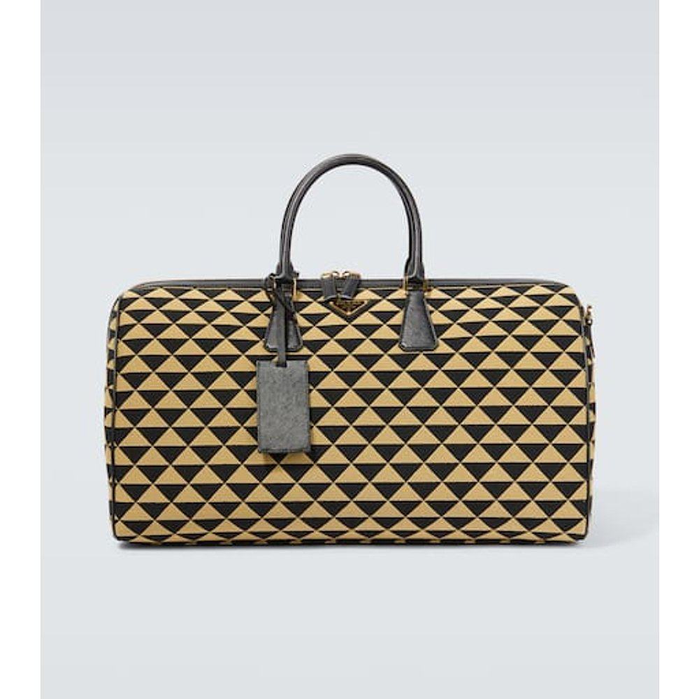 潮奢 Prada 普拉达 男士 Symbole 大号提花旅行包