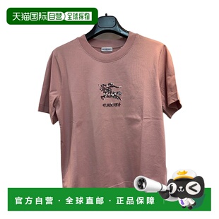 女士T恤 短袖 81189631 粉红色 圆领体恤 SS2026 香港直邮BURBERRY