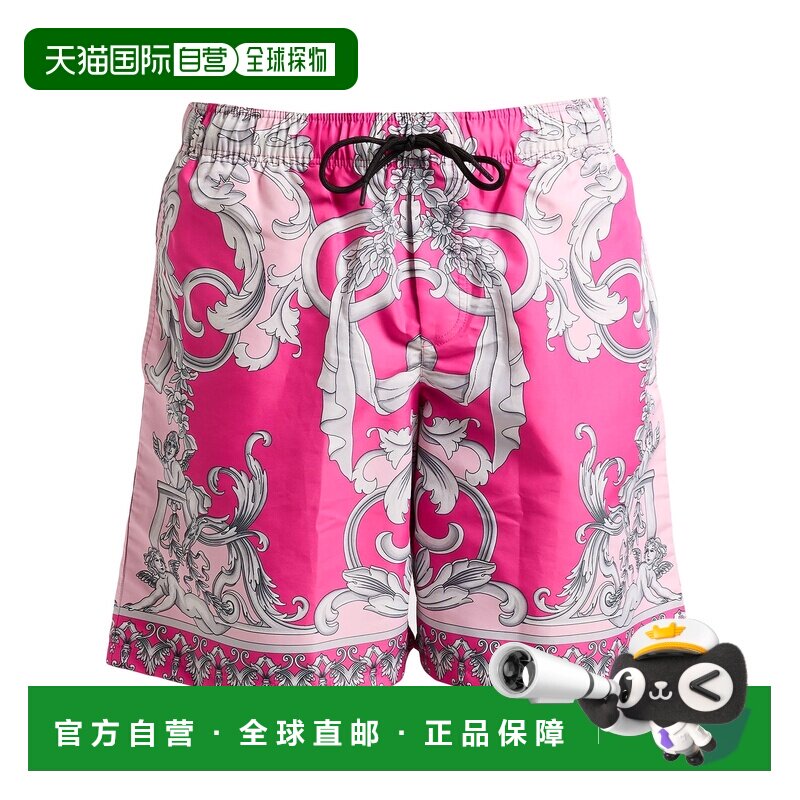 香港直邮versace 范思哲 男士 泳裤 pink粉色 舒适时尚
