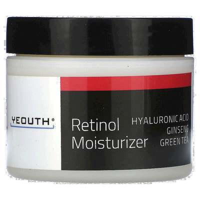 香港直邮Yeouth,视黄醇保湿面霜，含透明质酸/姜/绿茶，2 液量盎6