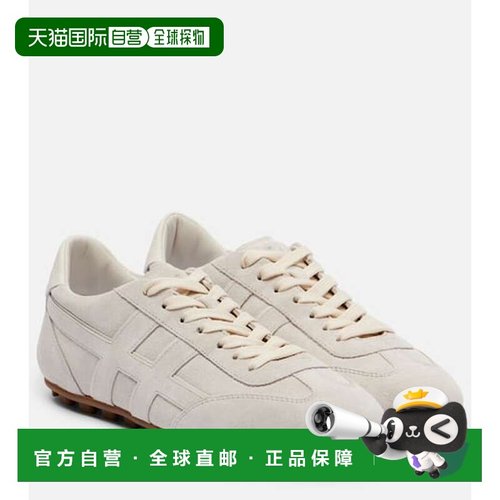 1h可退 香港直邮Hogan 女士 Olympia 绒面革低帮运动鞋 white白色