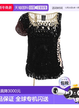 1h可退 香港直邮Dries Van Noten 德赖斯 范诺顿 女士 黑色钩花上