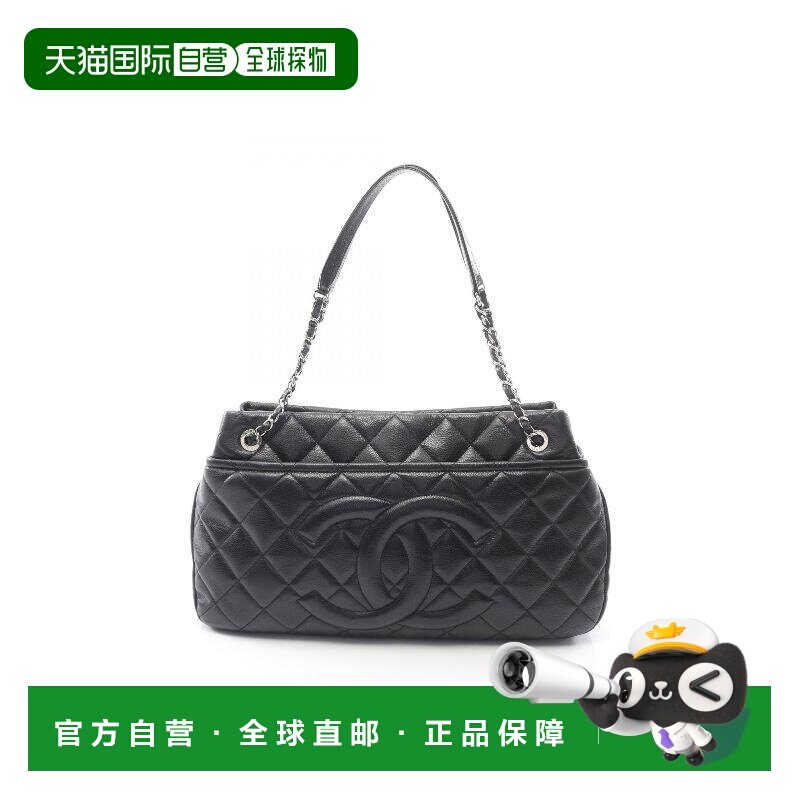 日本直邮中古Chanel香奈儿女包A级95新tote bag托特包鱼子酱牛皮