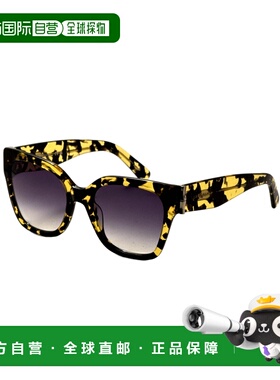 自营Longchamp Women's 55 mm Yellow Sunglasses - yellow havan