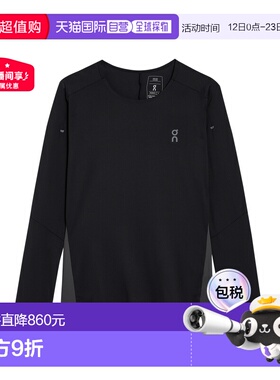 日潮跑腿ON昂跑 女士高性能长袖T恤 Black | Eclipse L 1we1032