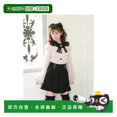 日本直邮日潮 Liz Lisa层叠风格露肩针织衫毛衣