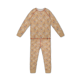 自营 deux par deux成人女士两件套家庭圣诞睡衣套装 - 牛轧糖印