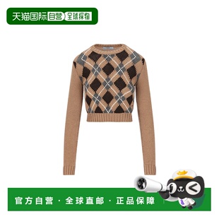 驼色毛线衫 1h可退 女士 普拉达 P24S2V172D学院风 香港直邮Prada