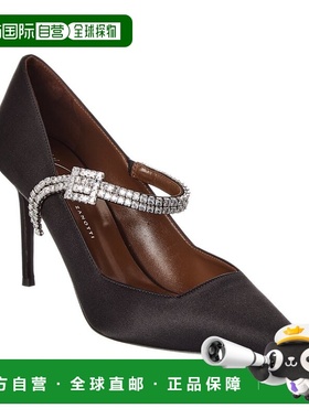 自营Giuseppe Zanotti Raquel 85 Satin Pump - black 美国奥莱直
