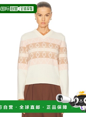 1h可退 香港直邮潮奢 Moncler 盟可睐 女士 长袖V领毛衣 K20939D0