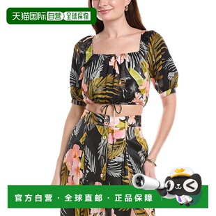 自营 favorite daughter喜欢的女儿随时随地与你丝绸混纺上衣-黑