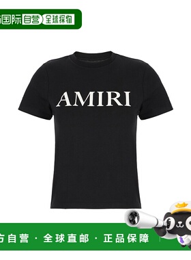 1h可退 香港直邮AMIRI 女士 短袖T恤 AWJYTE1035 black黑色 舒适