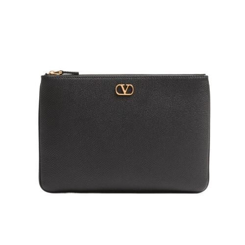 VALENTINO 女士单肩包 WP0AK4SNP0NO SS2025 黑色 徽标手拿包
