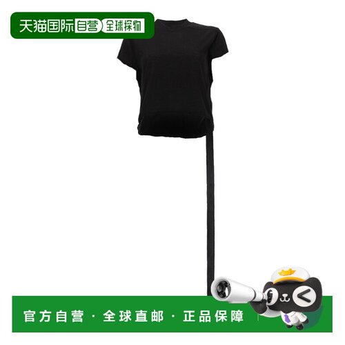 香港直邮RICK OWENS 女士T恤 DS01F4207BH09 SS2026 黑色 Cropped