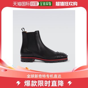 男士 香港直邮潮奢 Louboutin 长钉皮质切尔西靴 Christian Melon