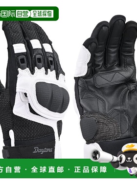 【日本直邮】Daytona 摩托车手套 春夏 山羊皮掌心 DG-008 黑白色