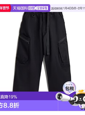 香港直邮Y-3 男士休闲裤 JW4621 AW2025 黑色 工装休闲裤卫裤