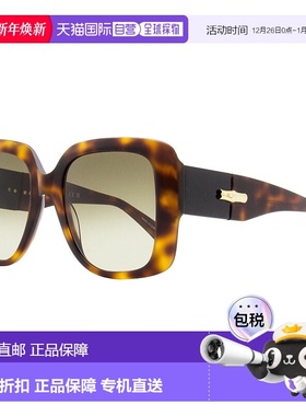 自营Longchamp Women's Square Sunglasses LO713S 230 Havana 53