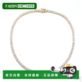 Silver with 14K 自营geneviveSterling Gold Plated Cubic Zirco