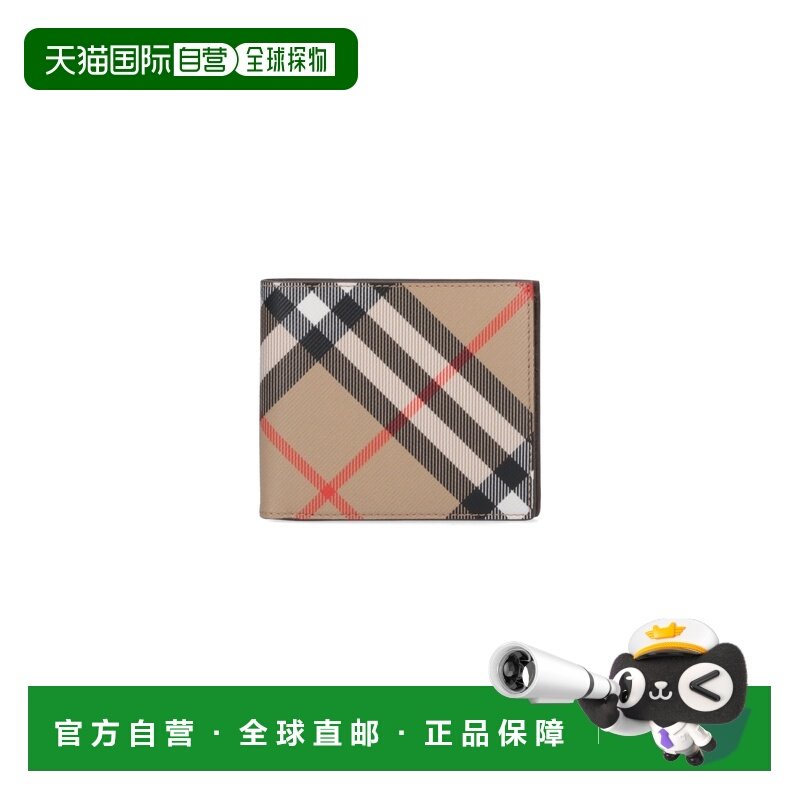 1h可退 香港直邮潮奢 Burberry 巴宝莉 男士 格纹双折钱包 8新款,箱包皮具/热销女包/男包,钱包,淘宝优惠券,粉丝福利购,淘宝优惠卷
