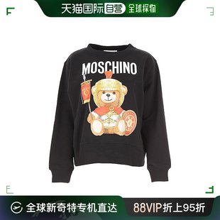 卫衣 V1702 女士黑色棉质小熊图案圆领长袖 香港直邮MOSCHINO 5527