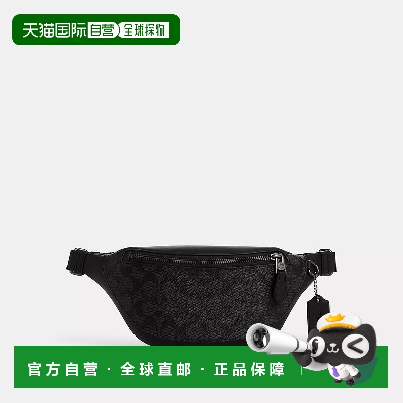 自营COACH蔻驰Warren 29腰包斜挎迷你经典老花铭牌时尚休闲 美国