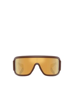 MONCLER 男士眼镜 ME800350205A SS2025 黄色 盾形框太阳镜