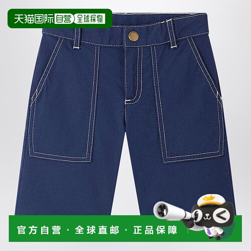 香港直邮Bonpoint 男童 Elzo 蓝色有机棉短裤童装 S05BBEW00013BC