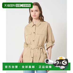 宽松版 女装 型衬衫 外套 可卷起配同色 1h可退 半袖 日本直邮ANAYI