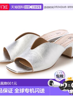 日本直邮FABIO RUSCONI 方形趾凉鞋单鞋 FA933BW021301