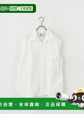 1h可退 日本直邮THE ALASKAN 女士箱形刺绣条纹无袖衬衫 AL251HS1