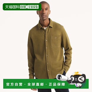 自营 Nautica男式纽扣前襟衬衫-战斗橄榄色19-0622 tcx 美国奥莱