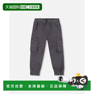 自营deux par deuxTwill Jogger Cargo Pants Dark Gray - dark g