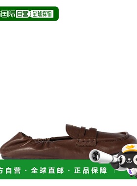 1h可退 香港直邮潮奢 Miu Miu 缪缪 女士 羔羊皮乐福鞋 5D341EFD0