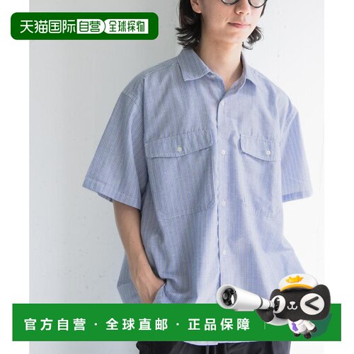 日本直邮FORK&SPOON 男士 短袖W形口袋亚麻衬衫 DF262301030138