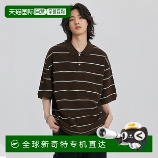 1026207500189新款 1h可退 条纹POLO衫 日本直邮NAUTICA 纯棉 男士