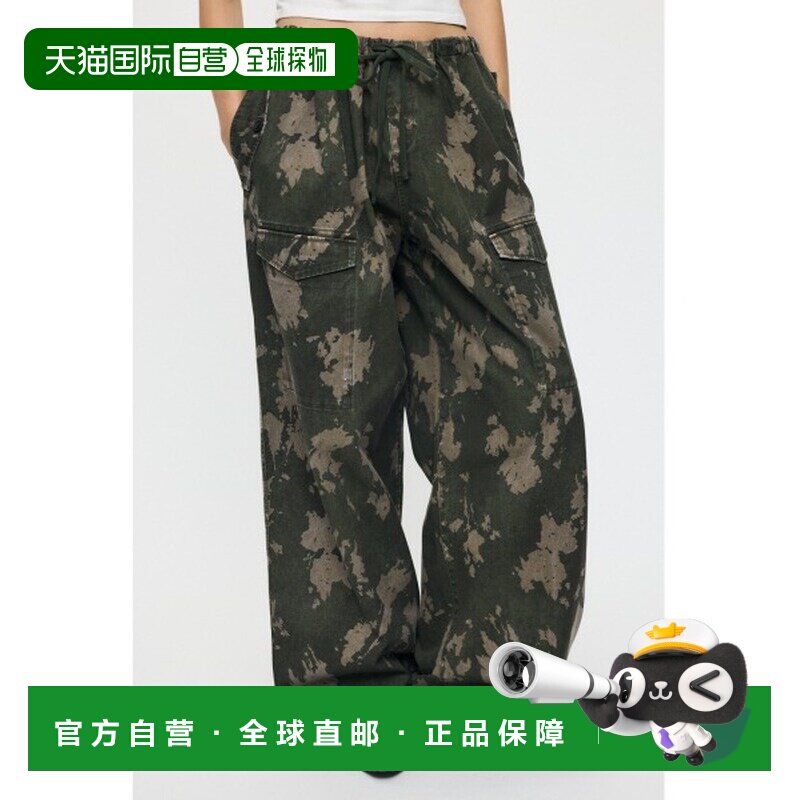 日本直邮MOUSSY 女装 口袋斜纹工装裤阔腿裤休闲【付后1h可退】