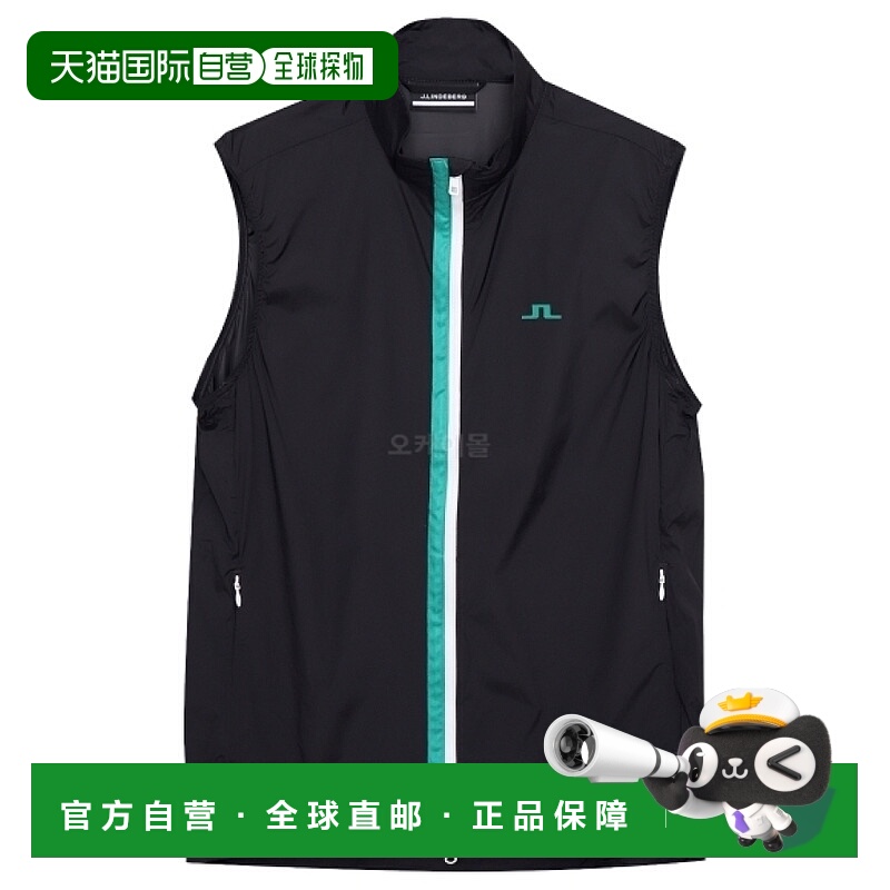 韩国直邮J．Lindeberg金 林德伯格上装T恤男女款黑色立领无袖