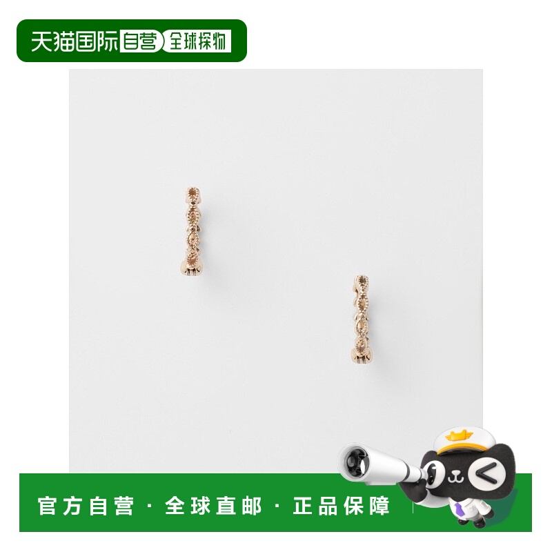 日本直邮日潮 agete 阿卡朵K5耳环黄色 均码